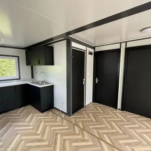 Contenedor móvil con dos habitaciones y cocina_1